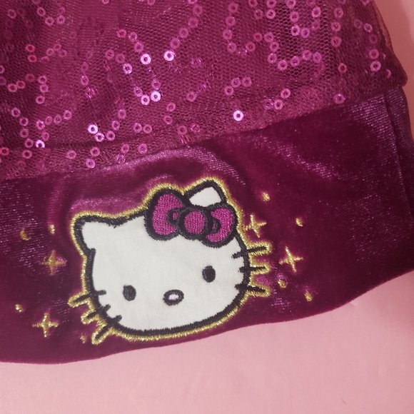 Hello Kitty Sequin Skirt Velvet Hem With Hello Kitty Patch By Hello Kitty Sz 6 - Picture 2 of 6